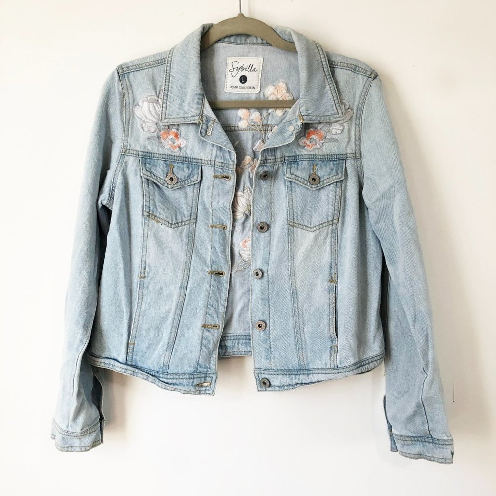 Sybilla embroidered denim jacket